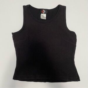 Vintage No Boundaries Women’s Black Cotton Tank XS Top Y2K Capsule Going Out